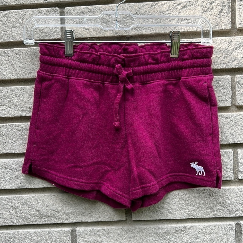 Abercrombie kids Burgundy Sweatshirt Shorts Sz 9/10